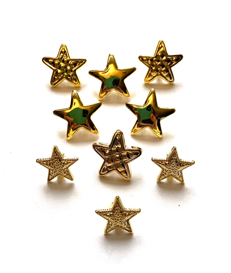 Gold Star Button Galore Collection Set of 9 Shank Flat Back Choice Contents May Vary 840 PACKAGE B