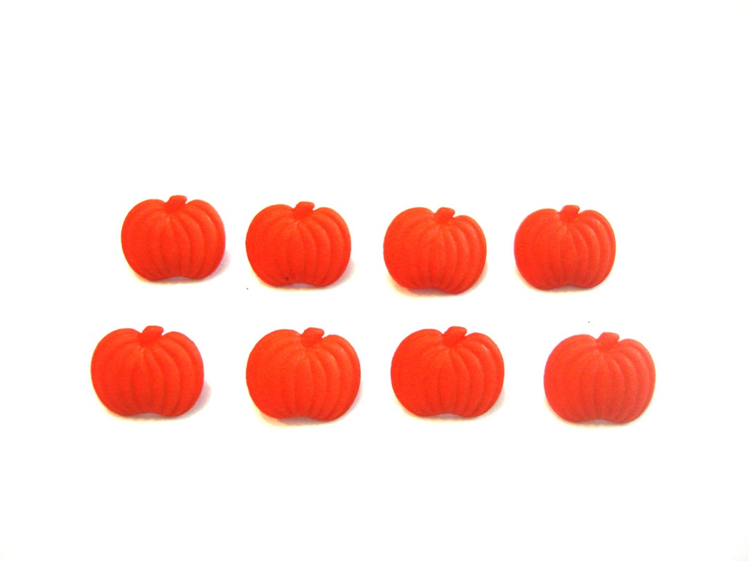 Micro Mini Pumpkins Buttons Fright Night Shank Flat Back Choice Jesse ...