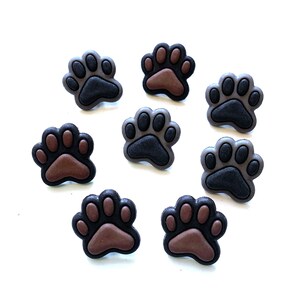 Paw Print Button Collection 3/4" Shank Flat Back Choice - 272