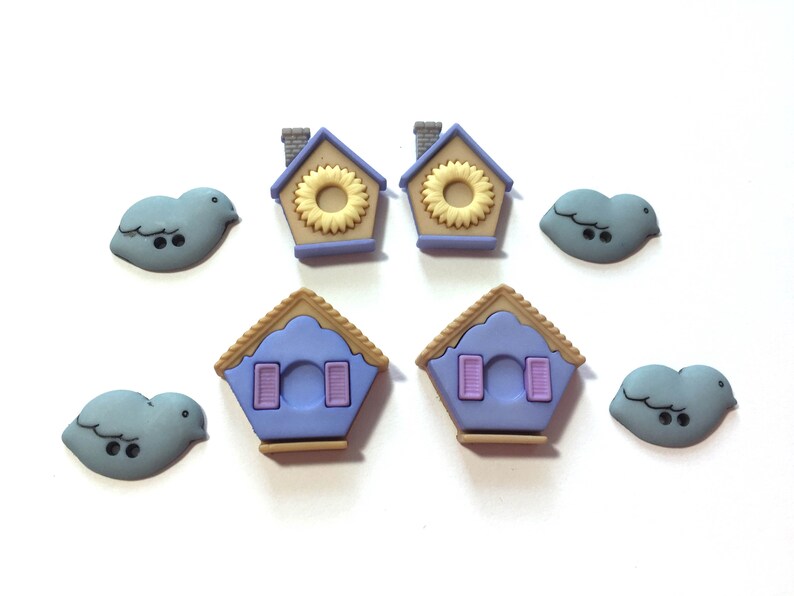 craft Scrapbooking Houses Dress it up Buttons