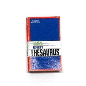 Miniature Thesaurus Book Dollhouse Home Office School Decor Miniatures - 308