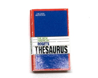 Miniature Thesaurus Book Collection Dictionary Dollhouse Home Office School Decor Miniatures - 308