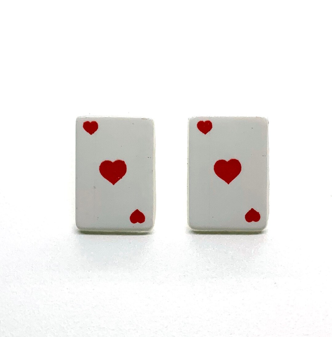 Ace Playing Cards Buttons Heart Suit Shank Flat Back Choice in Etsy