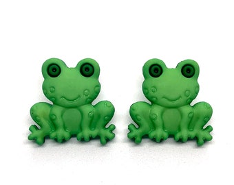 8 Frog Charms Silver Tone #S0175 8 Frog Charms Silver Tone #S0175