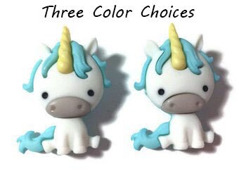 Unicorn Buttons Color Choice Set of 2 Shank Back Unicorn Love Jesse J…