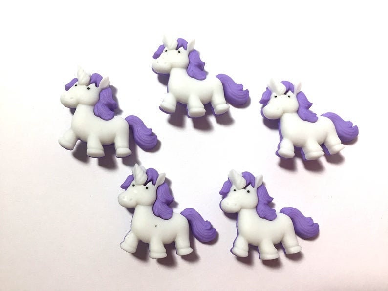 Fantasy Unicorns Buttons PURPLE Shank Back Once Upon A Time Jesse James Dress It Up Buttons 1324