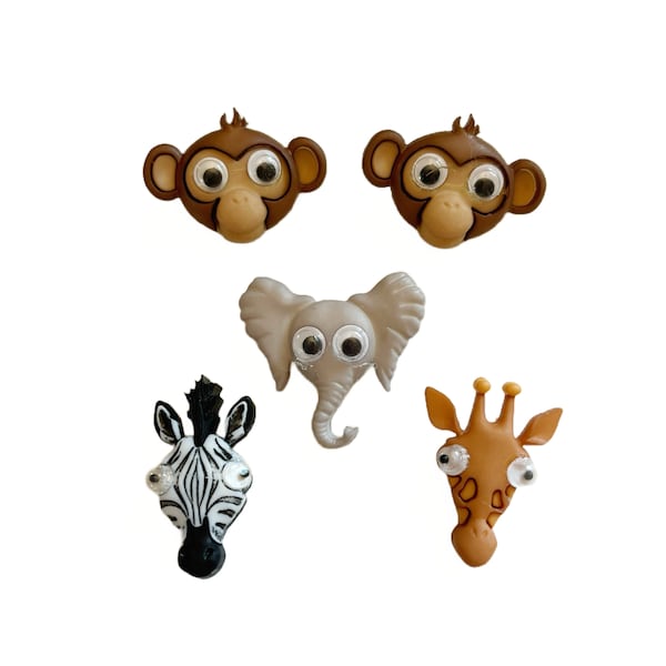 Colección de botones de animales Google Eyed Shank Back Jesse Vístelo La vida es un zoológico - 1437