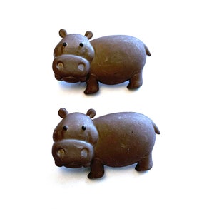 Hippo Buttons Hippopotamus Zoo Cuties Shank Flat Back Choice Jesse James Dress It Up Buttons - 1250