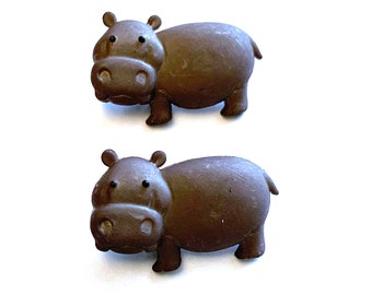 Hippo Buttons Hippopotamus Zoo Cuties Shank Flat Back Choice Jesse James Dress It Up Buttons - 1250
