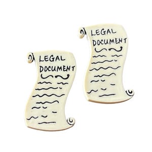 Legal Document Buttons Galore Shank Flat Back Choice Ivory  - 3 A W141