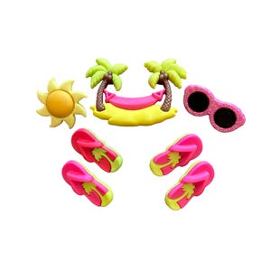 Colección de botones de playa con vástago y espalda plana Dress It Up Tropicana - 1332