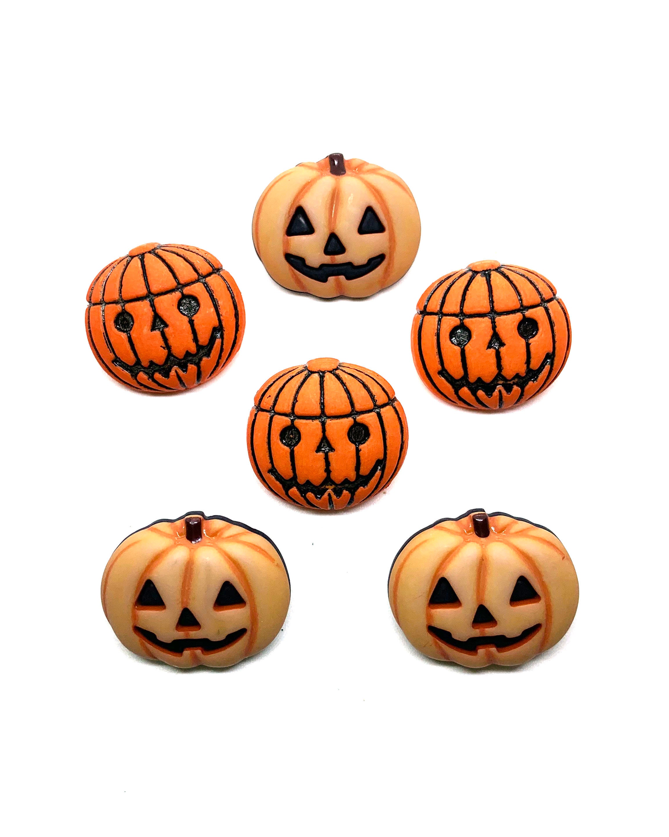 Carved Pumpkin Buttons Galore Collection Jack O Lantern 7/8