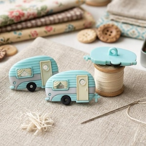 Camper Buttons RV Shank Flat Back Choice Jesse Dress It Up - 1477 W135