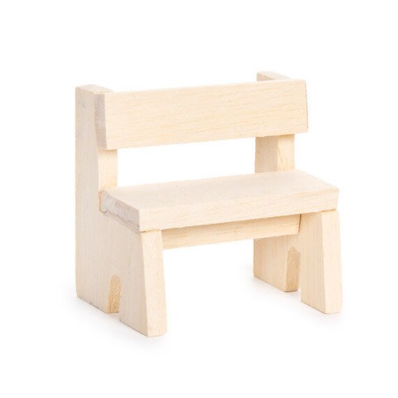 Miniature Bench Unfinished Wood Dollhouse Furniture Miniatures Etsy
