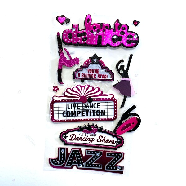 Dance Stickers Collection Set of 11 Le Grande Dimensional Stickers by Jolee's Boutique - SB2 M