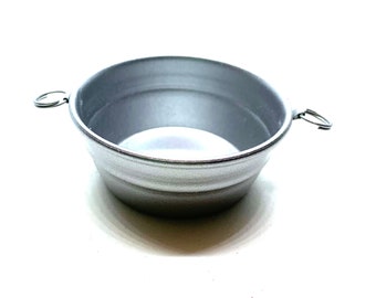 Miniature Washtub Silver Tin Dollhouse Kitchen Home Decor Miniatures - 397