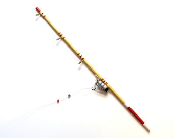 Miniature Fishing Pole Rod Dollhouse Sports Home Decor Miniatures - 407