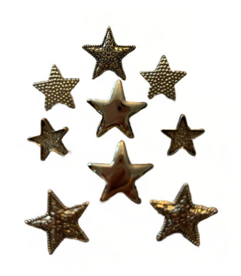 Gold Star Button Galore Collection Set of 9 Shank Flat Back Choice Contents May Vary 840 PACKAGE A