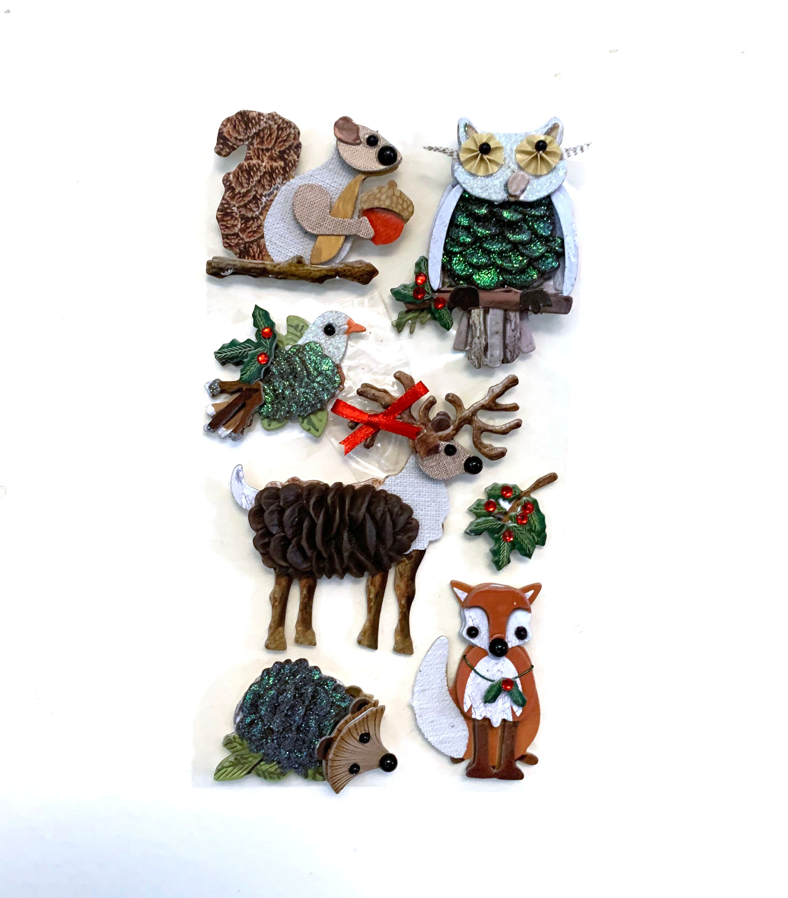 Jolee's Boutique Felt Stickers Woodland Animals