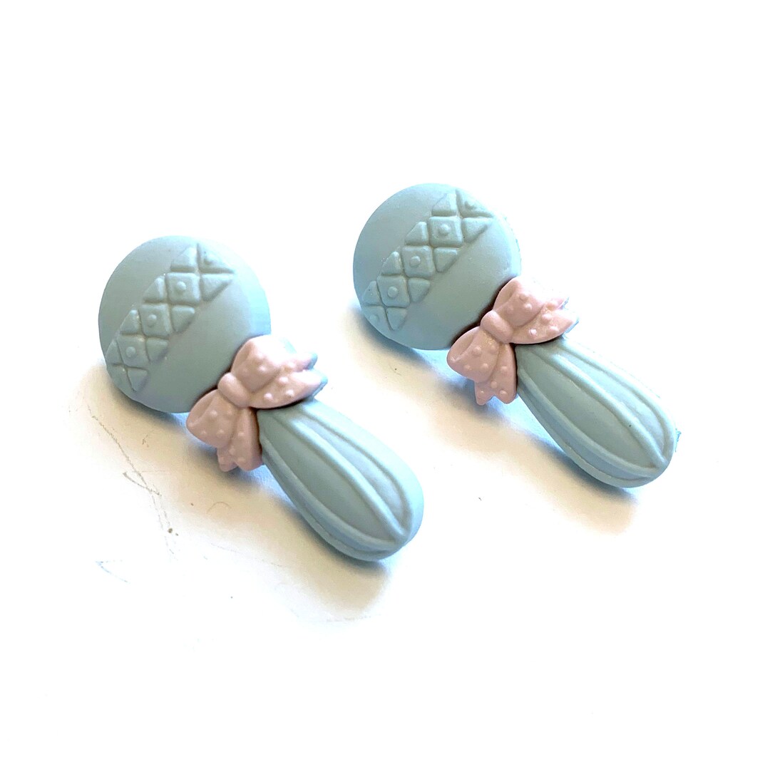 SALE Baby Rattle Buttons Color Choice Shank Back Jesse James Dress It ...