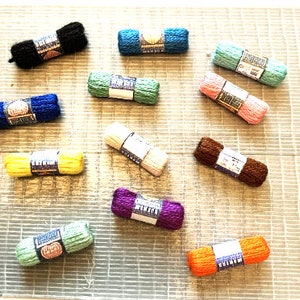 Miniature Skeins of Yarn Set of 1 Black or Brown Color Choice Dollhouse Home Decor Miniatures - 169