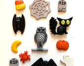 Mini Halloween Embellishments Collection Flat Backs - 1360 L