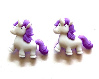 Unicorn Button Shank Back Dress It Up PURPLE Fantasy Unicorns - 1324