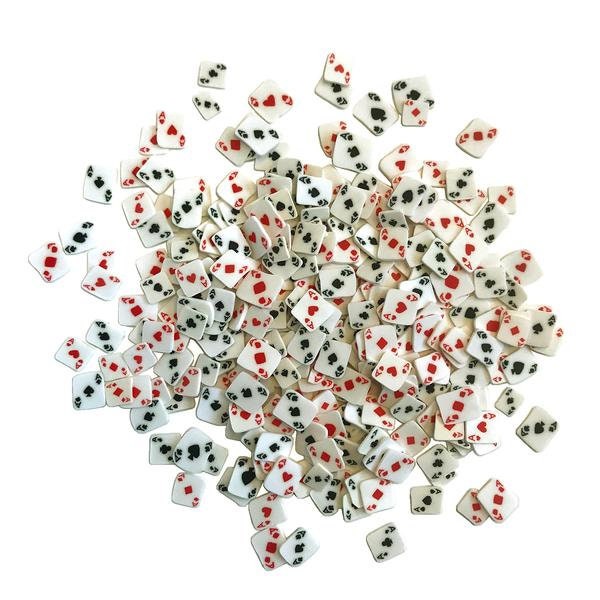 SALE Ace Poker Confetti Embellishments Collection by Buttons Galore Sprinkletz Slime Craft Supply Poker Face - 1183 O