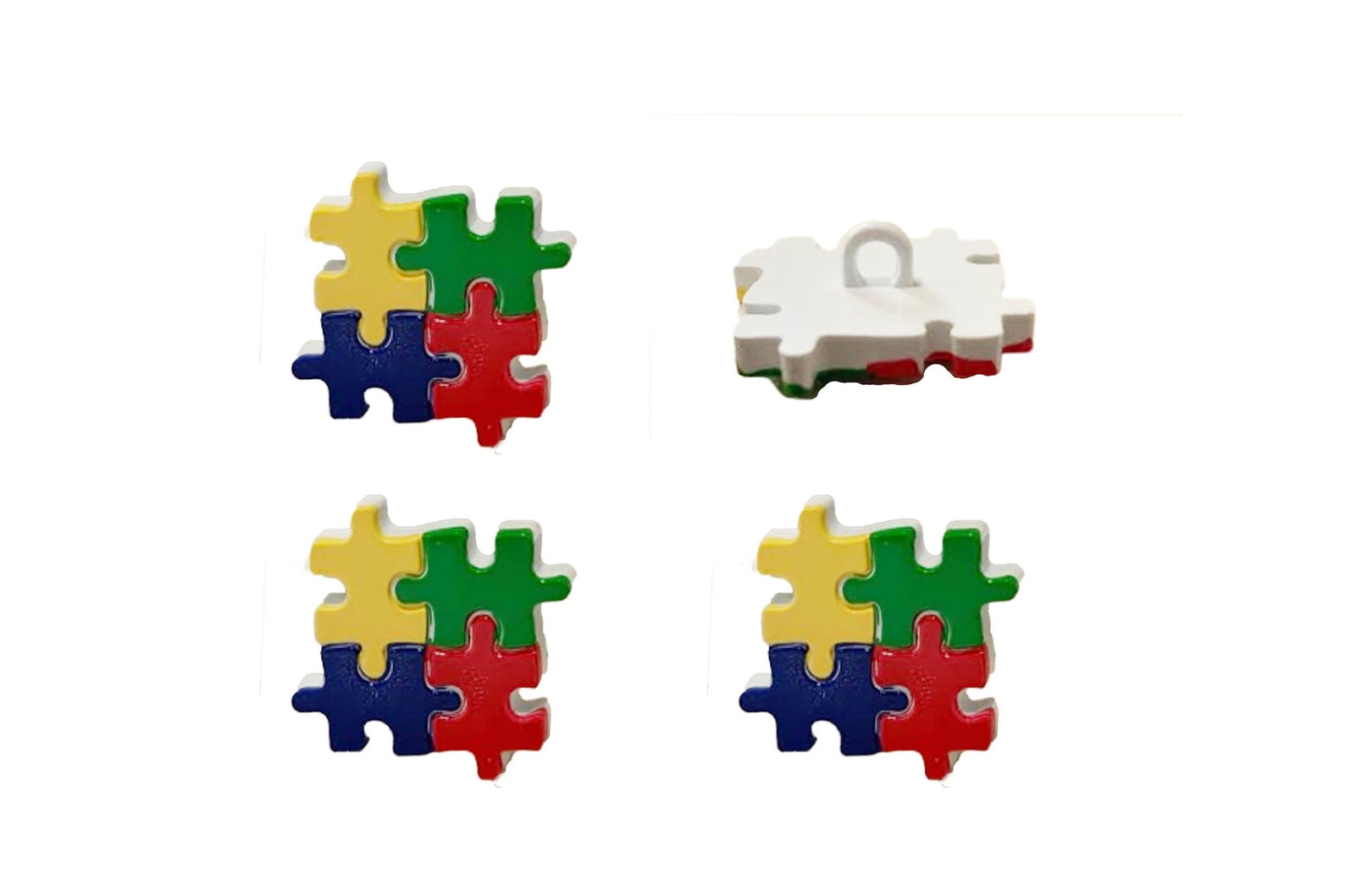 Jigsaw Puzzle Buttons Autism Awareness Shank Flat Back Choice Etsy