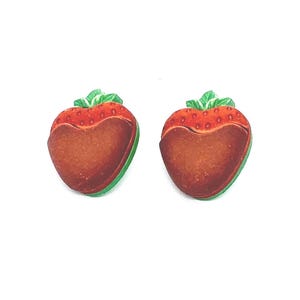 Boutons fraises enrobés de chocolat à gogo 3D à l'arrière - 276