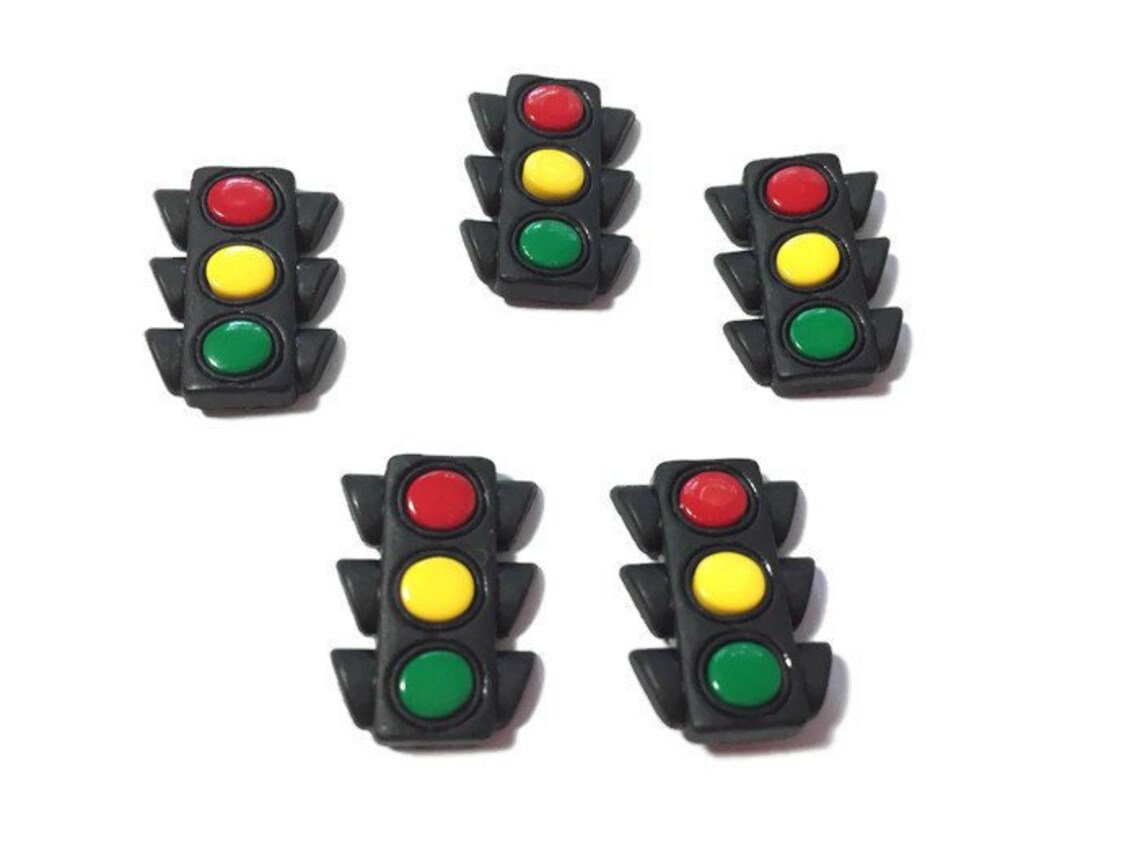 Traffic Light Buttons On The Road Again Shank Flat Back Choice Etsy