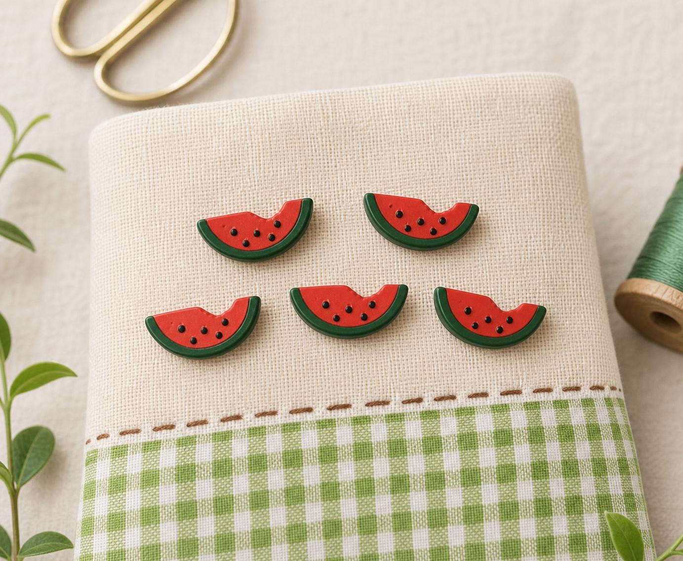Watermelon Buttons Mini Fruit Buttons Galore Watermelon Slices 5/8