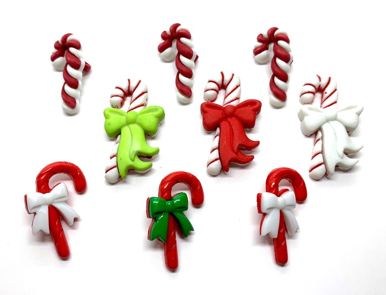 Candy Cane Lane Buttons Galore Collection Christmas Set of 9 Etsy