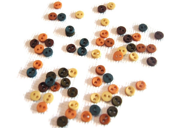 MICRO MINI Tiny Round Dress It Up Sewing Quilting Craft Buttons SOUTHWESTERN