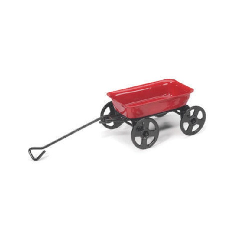 miniature red wagon