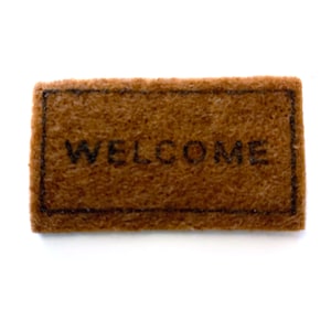 Miniature Welcome Door Mat Dollhouse Home Decor Miniatures - 1168 S