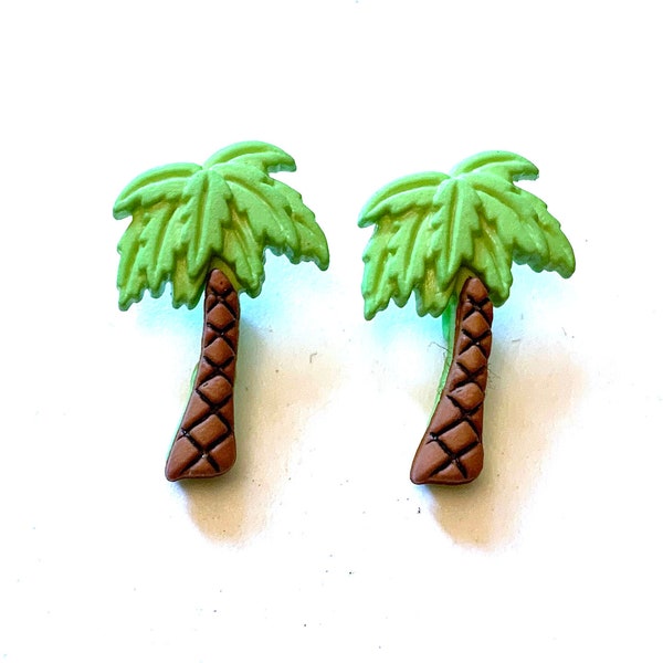Palm Trees Buttons Galore Shank Flat Back Choice - 139 W109
