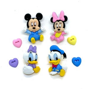 Baby Mickey Disney Buttons Set of 8