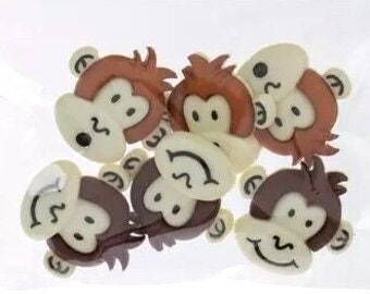 Monkey Head Buttons Collection Shank Flat Back Choice - 949