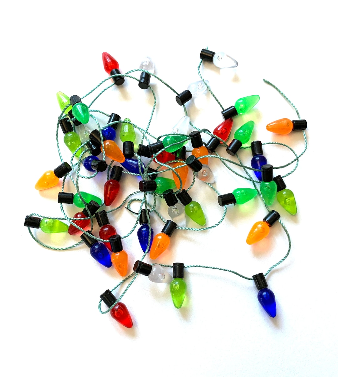 Mini String of Christmas Lights 4 Foot Length Faux Garland does Not