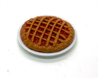 Miniature Cherry Thanksgiving Pie Dollhouse Food Kitchen Home Decor - 1171 G