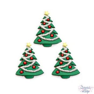 Christmas Tree Embellishments Christmas Eve Flat Back Craft Supply by Jesse James Dress It Up Buttons 1311