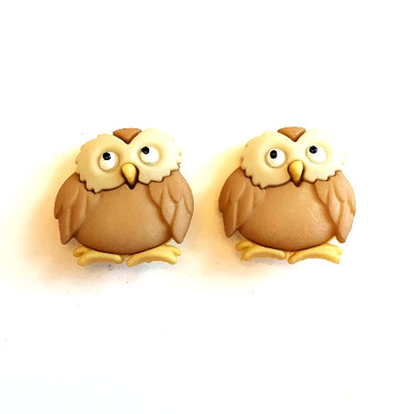 Barn Owls Buttons Forest Babies Shank Back Jesse James Dress It Up Buttons - 1280