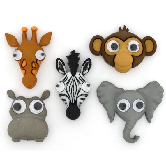 Animal Buttons Collection Life's A Zoo Google Eyed Set of - Etsy Canada Animal Buttons Collection Life's A Zoo Google Eyed Set of - Etsy Canada