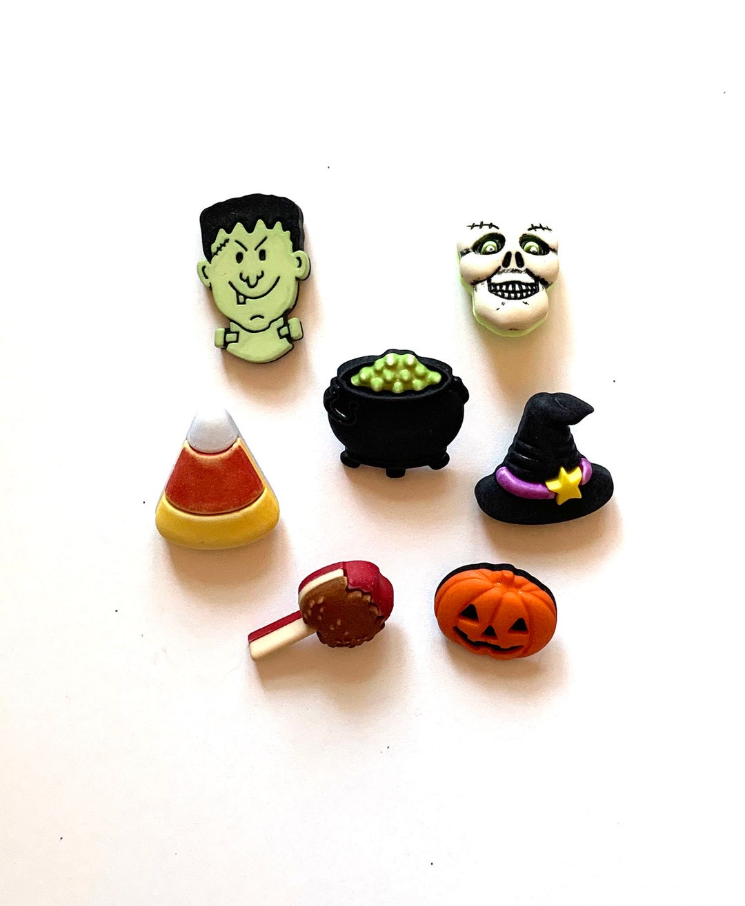 Halloween Buttons Galore Collection Witchy 3D Set of 7 Shank Back ...
