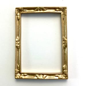 Miniature Gold Wall Picture Frame Dollhouse Home Decor Miniatures - 1106