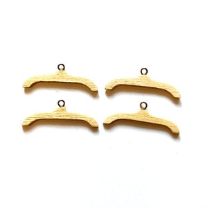 SALE Miniature Clothes Hangers Set of 4 Unfinished Wood Choice Dollhouse Home Decor Miniatures 336