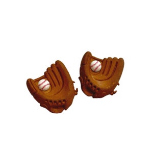 Baseball Mitt With Ball Embellishments Glove Flat Backs No Loop Craft Supply by Buttons Galore - 1302 W177