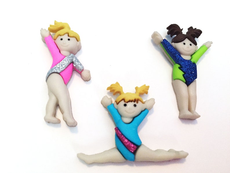 Tiny Tumblers Buttons Collection Gymnast Shank Back Jesse Etsy