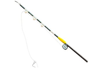 12 inch fishing pole for doll Dollhouse Rod 1:12 Beautiful Retro Mini Dollhouse Fishing Rod with Lifelike Features, Above 3 Years Old, Made of High Grade Plastic : Toys & Games set includes a fishing pole (that actually hooks the fish) 1/12 Scale Dollhouse Miniature Fishing